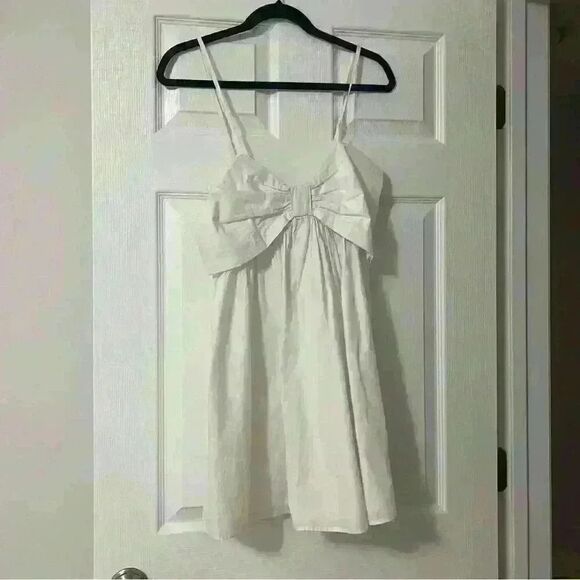 Lovers and Friends Somerset Bow Mini Dress in White - Picture 4 of 7